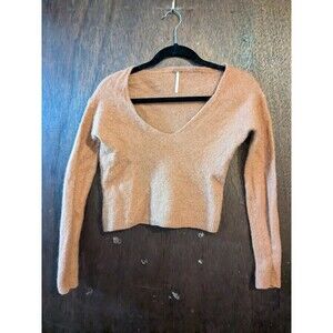 Free People Large Gossamer Sweater Brown Alpaca Blend